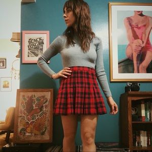 Brand New Plaid Pleated Skirt